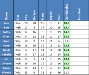 Leeg voorbeeld excel